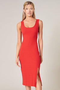 Digby Ribbed Knit Tie Back Bodycon Dress