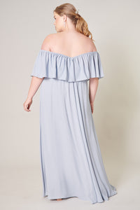 Enamored Off the Shoulder Ruffle Dress Curve