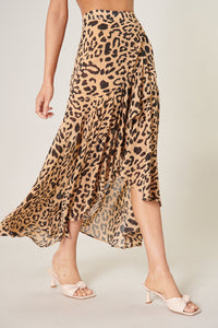 Java Leopard Saturated Love Midi Skirt