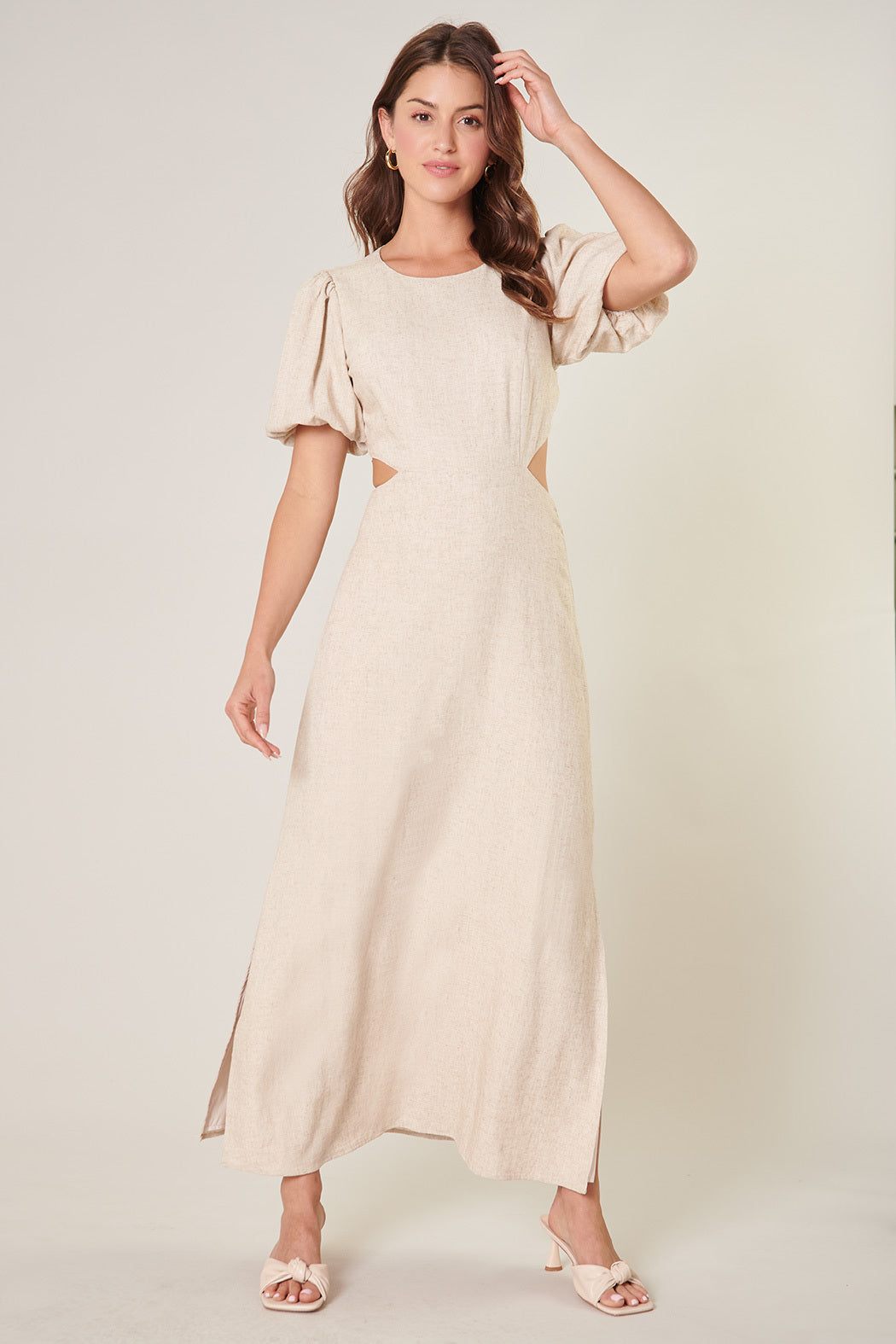 Vero Tropez Maxi Sugarlips Cutout Linen Dress Saint –