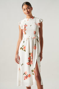 Maisy Floral Amira Smocked Midi Dress
