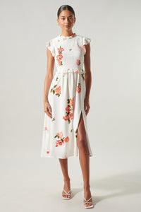 Maisy Floral Amira Smocked Midi Dress