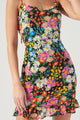 Lupita Floral Kaia Tie Strap Ruffle Mini Dress