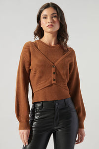 Charter Cropped Ribbed Knit Cardigan