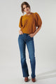 Wish You Well Cable Knit Puff Sleeve Sweater Top