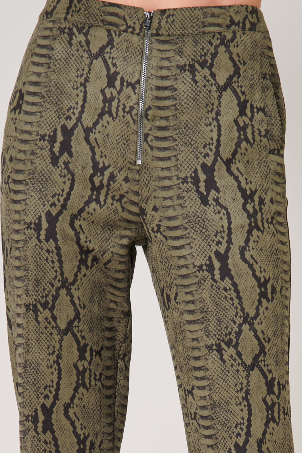 Born For This Faux Suede Snake Print Pants