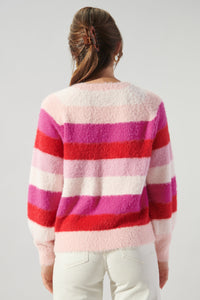 Jelly Stripe Eyelash Sweater