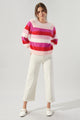 Jelly Stripe Eyelash Sweater