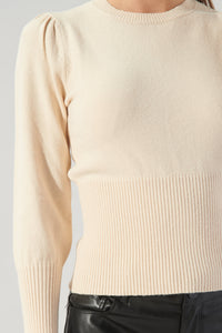 Sierra Puff Sleeve Ribbed Sweater