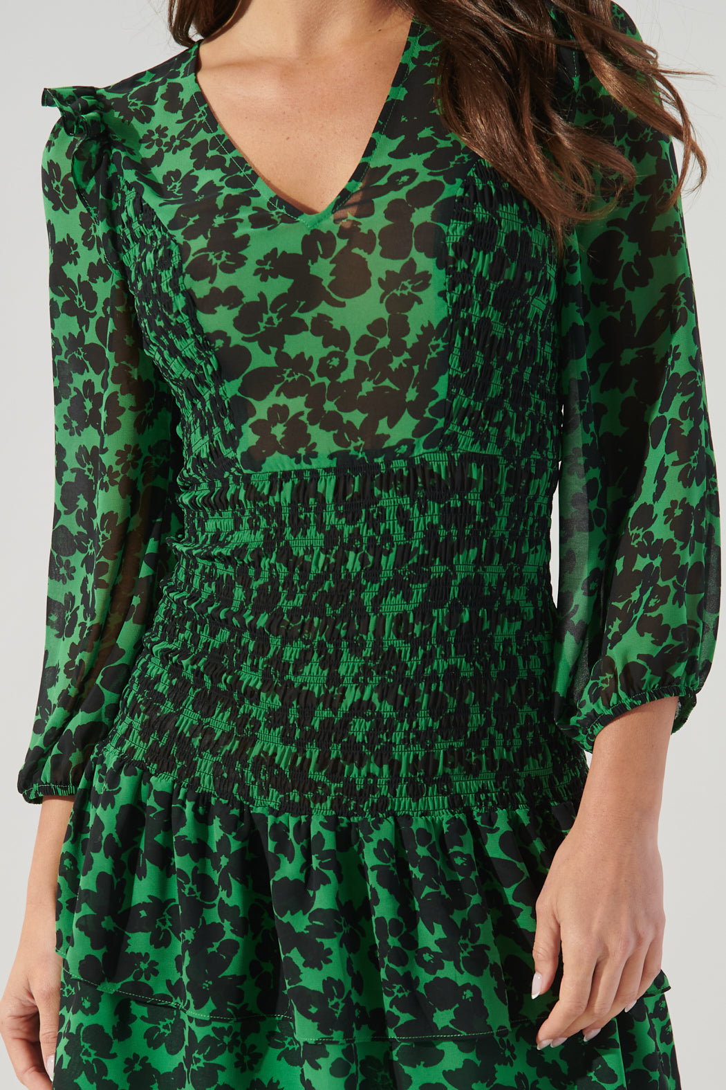 Shego Floral Smocked Drop Waist Mini Dress Sugarlips Shego Floral Smocked Drop Waist Mini Dress Sugarlips