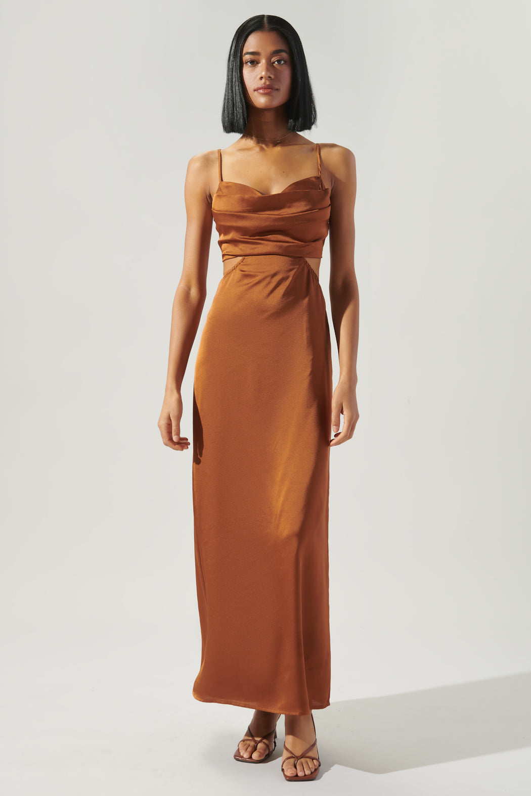 Marva Cowl Neck Cutout Midi Dress Sugarlips Marva Cowl Neck Cutout Midi Dress Sugarlips