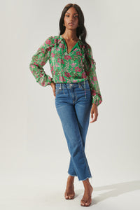Roxie Floral Ammabella Ruffle Blouse
