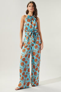 Belmont Floral Lighthearted Trapeze Jumpsuit