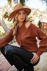 Charter Cropped Ribbed Knit Cardigan