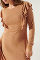 Neada Ruffle Detail Mini Knit Dress