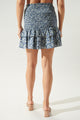 Jenna Floral Smocked Drop Waist Tiered Mini Skirt