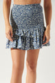 Jenna Floral Smocked Drop Waist Tiered Mini Skirt