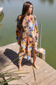 Congo Tropics Tiered Midi Dress