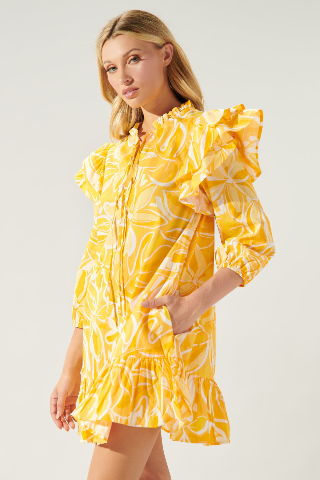 Dayglow Tropics Sammy Ruffle Drop Waist Dress – Sugarlips Dayglow Tropics Sammy Ruffle Drop Waist Dress – Sugarlips