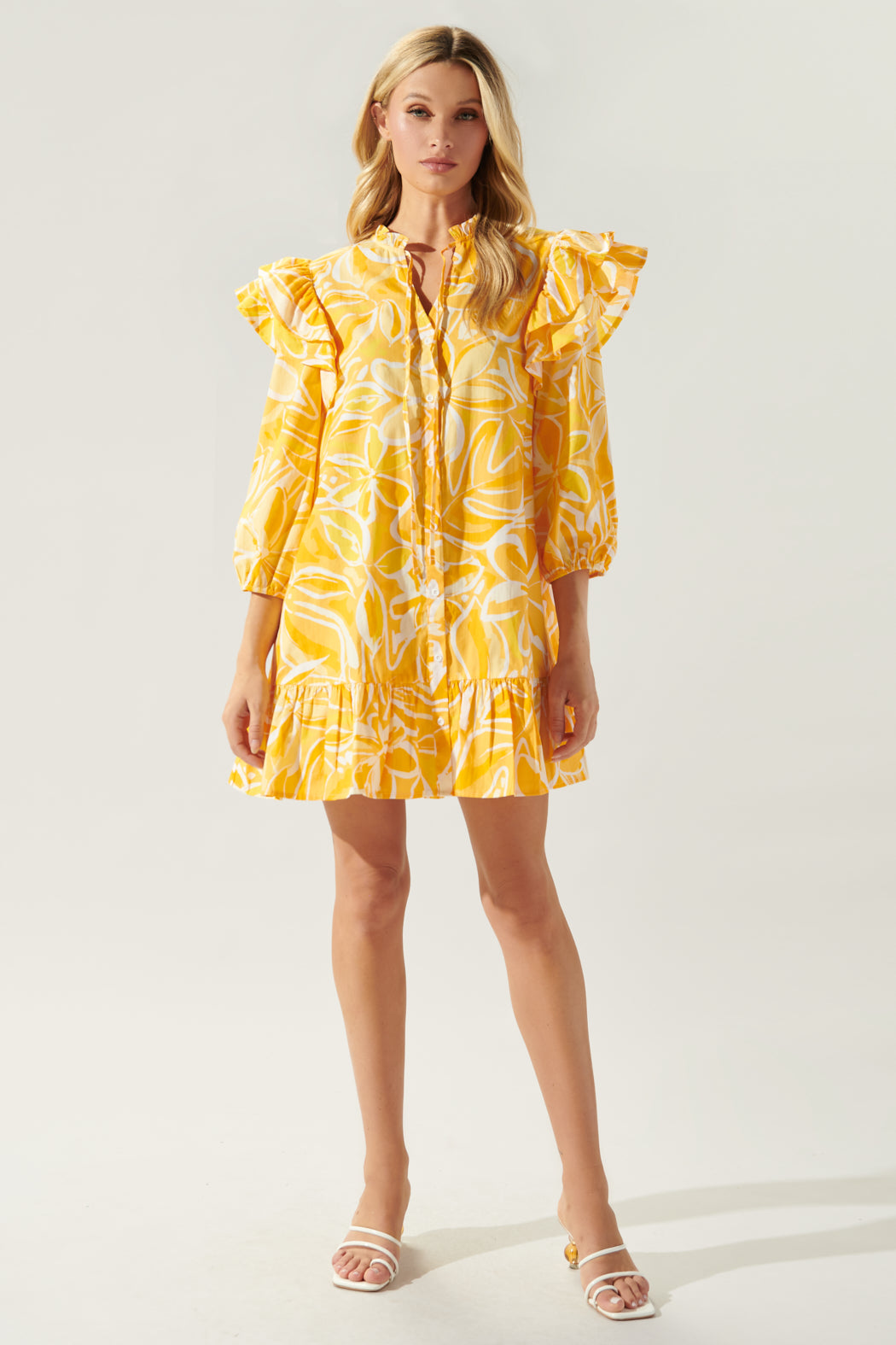 Dayglow Tropics Sammy Ruffle Drop Waist Dress Sugarlips Dayglow Tropics Sammy Ruffle Drop Waist Dress Sugarlips
