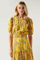 Betsey Floral Puff Sleeve Blouson Top