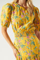 Betsey Floral Puff Sleeve Blouson Top