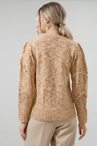 Cara Cable Knit Mixed Yarn Sweater