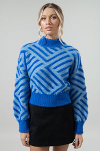 Amherst Comb Pattern Cropped Sweater