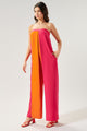 Feel the Beat Strapless Color Block Jumpsuit