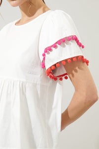 Milagro Babydoll Pom Pom Blouse