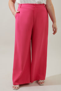 Chelsea Belted Wide Leg Trousers Curve