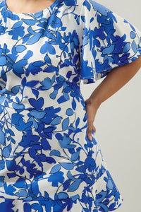 Khol Floral Flouncy Mini Dress Curve