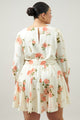 Morning Blush Floral Collins Godet Mini Dress Curve