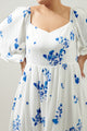Mildred Floral Granger Puff Sleeve Midi Dress Curve