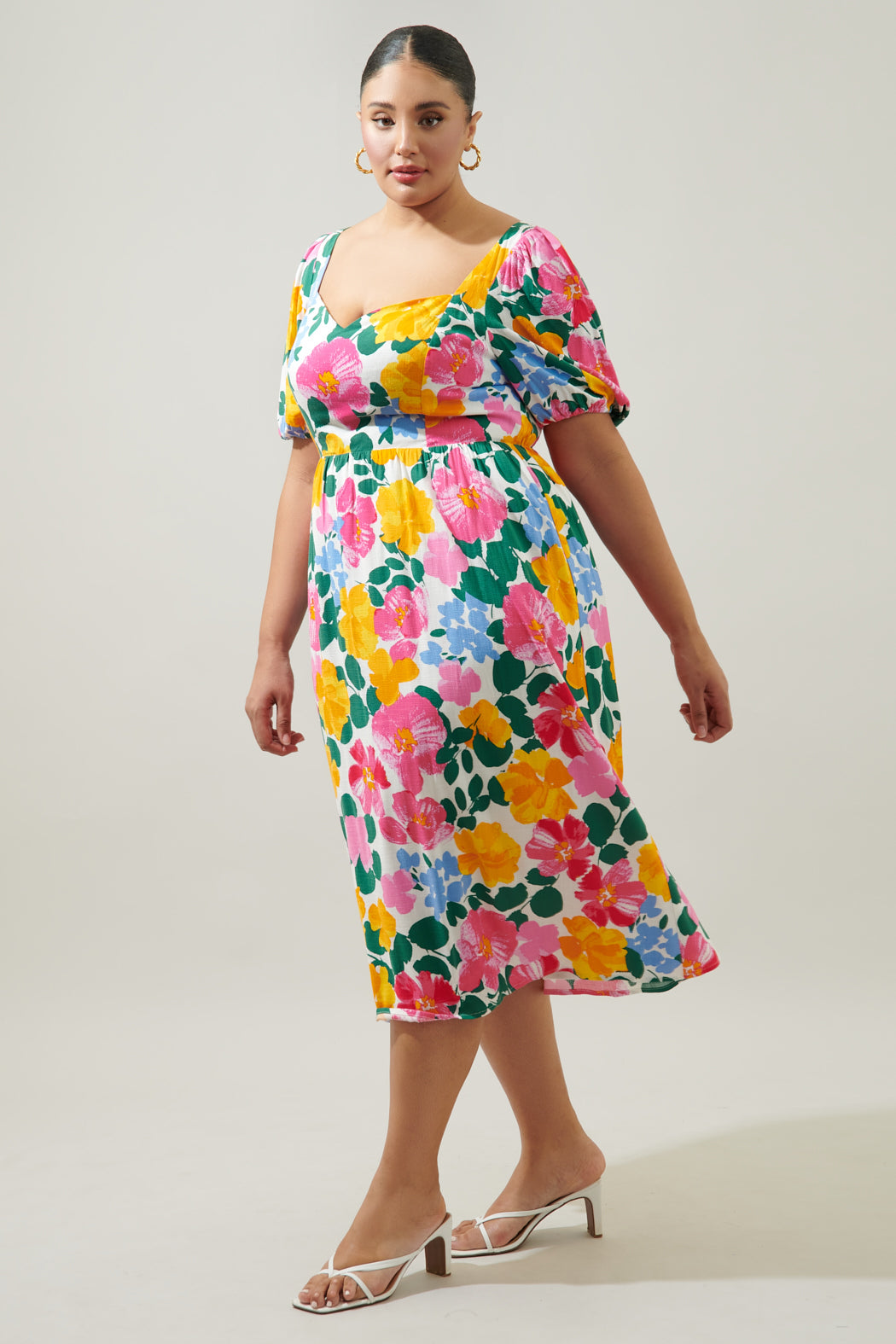 plus size cut out midi dress Plus Size - Twist-Front Cut-Out Midi Dress