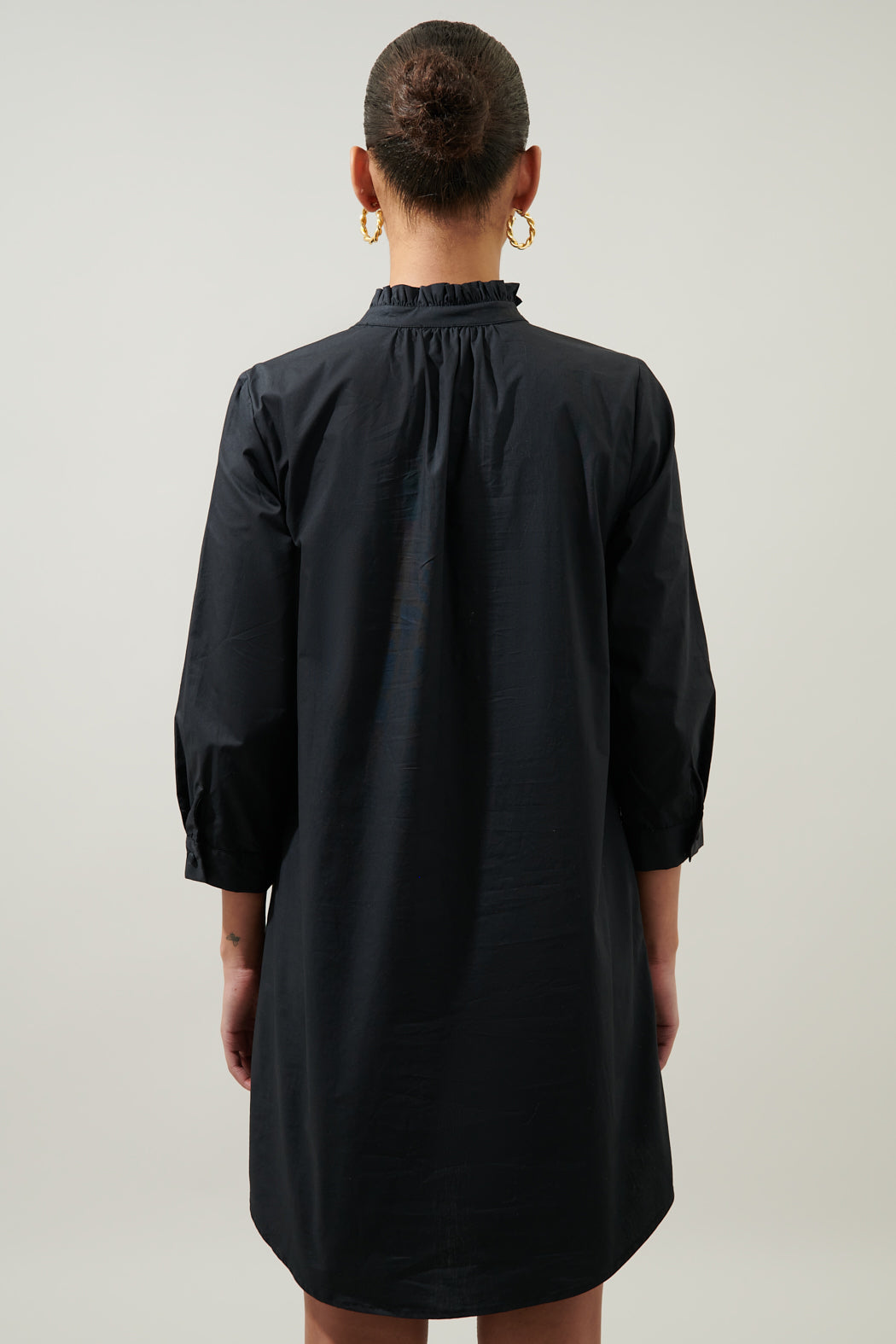 Camden Poplin Collared Shirt Dress Black / XL by Sugarlips Camden Poplin Collared Shirt Dress Black / XL by Sugarlips