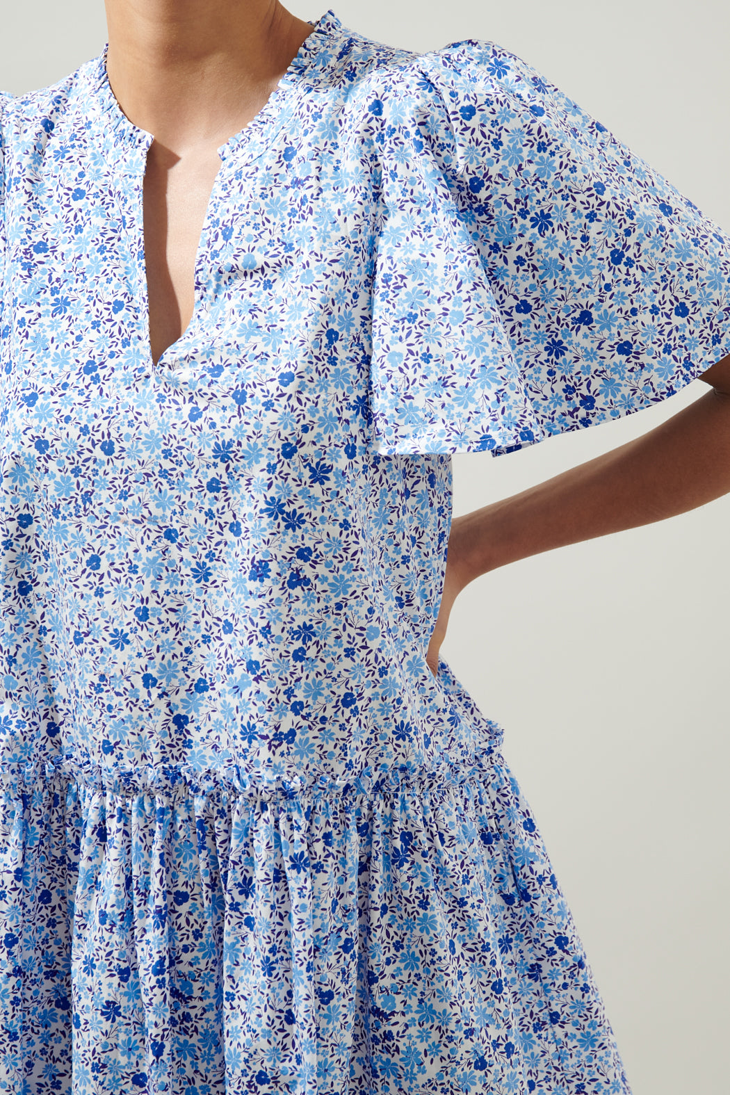 carmine mini dress Carmine Mini Dress, Dusty Blue M