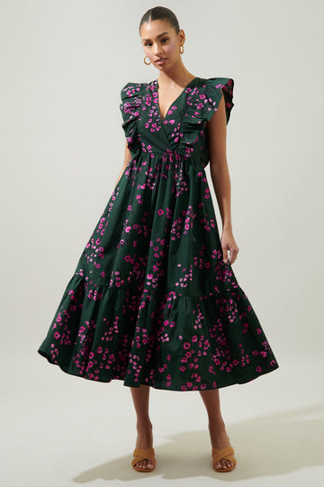 Baila Floral Shift Mini Dress