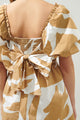 Hazel Abstract Marion Puff Sleeve Babydoll Mini Dress