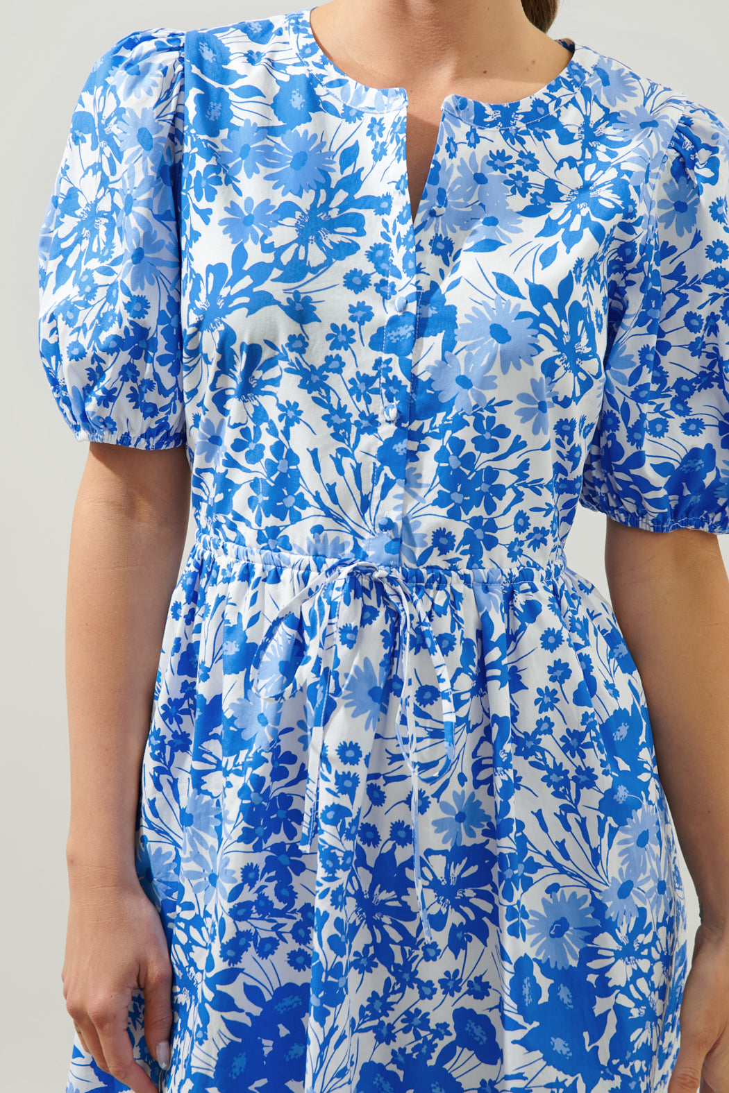 Lover Girl Blue Floral Alba Puff Sleeve Mini Dress Lover Girl Blue Floral Alba Puff Sleeve Mini Dress