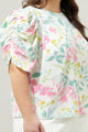 Jacinda Floral Beverly Drape Sleeve Blouse Curve