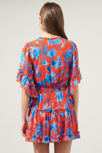 Mazie Floral Amorcito Bell Sleeve Mini Dress