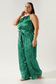Gwendolyn Snake Print Lighthearted Trapeze Jumpsuit Curve