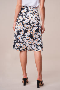 Delicate Sunflower Midi Skirt