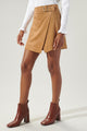 Desert Heart Faux Suede Asymmetrical Mini Skirt
