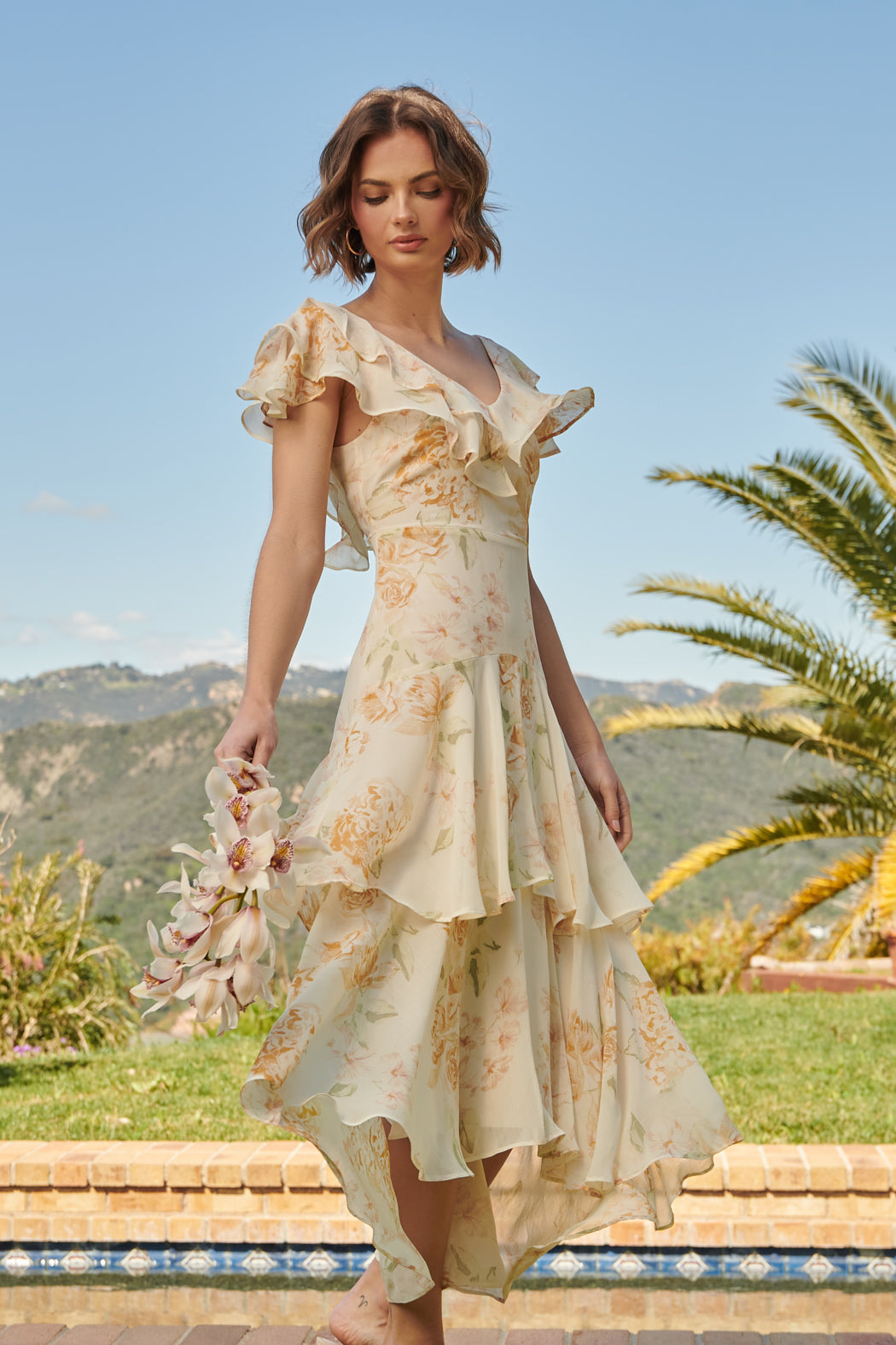 Once Upon a Time Ruffle Tiered Sinclair Midi Dress Sugarlips Once Upon a Time Ruffle Tiered Sinclair Midi Dress Sugarlips