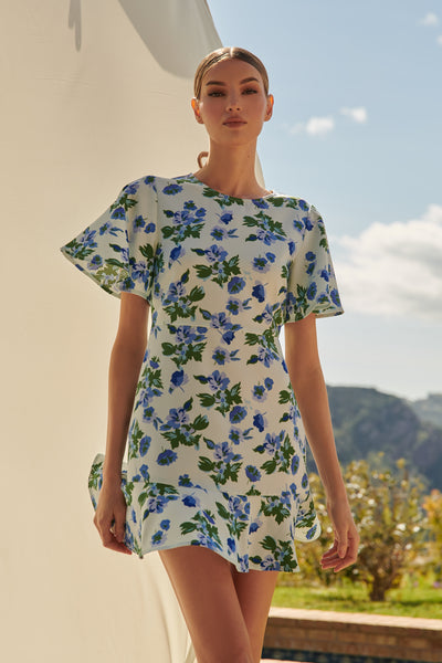 short floral dress Magnolis Floral Flouncy Mini Dress – Sugarlips