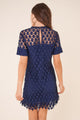 Wistful Crochet Star Cut Out Lace Dress