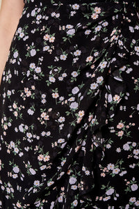 Lavina Floral Mini Wrap Dress