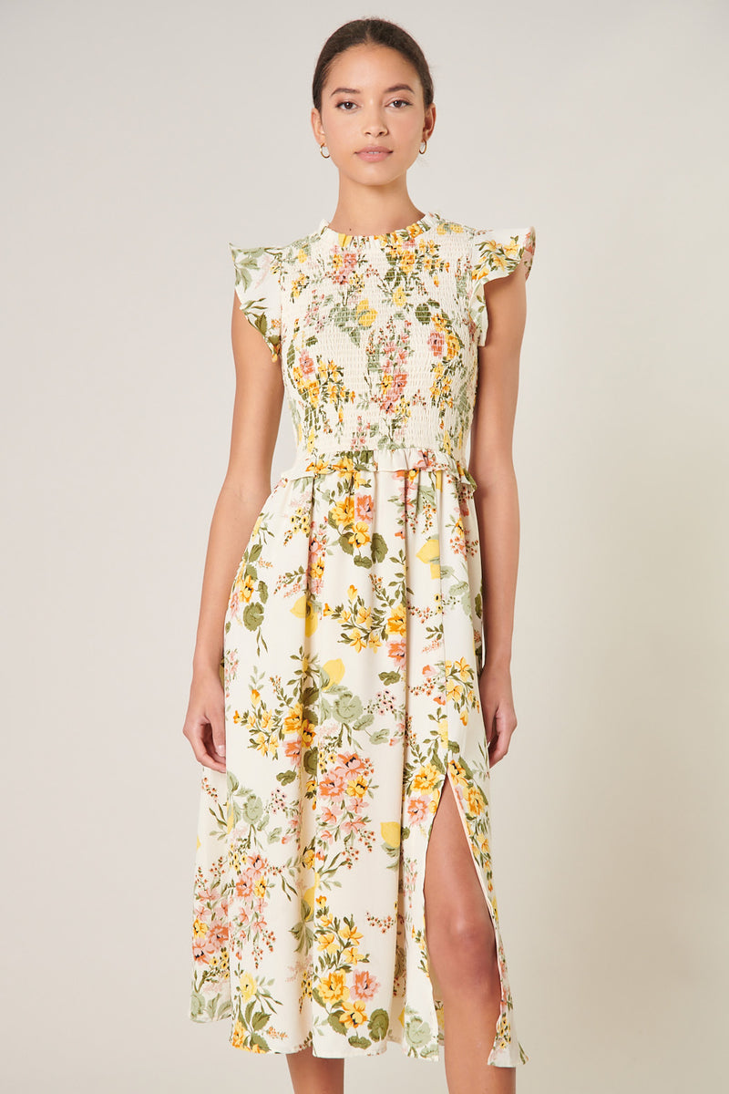 Kailey Smocked Floral Dress – Sugarlips